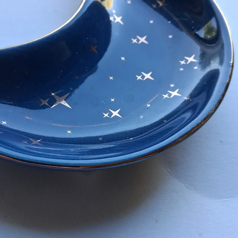 Crescent Moon Ceramic Jewelry Dish